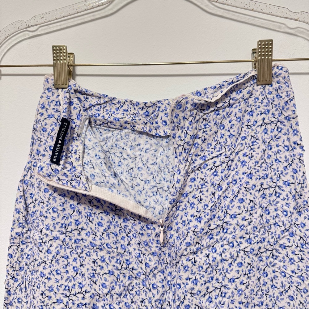 Brandy Melville Floral Blue Skirt - Picture 3 of 5